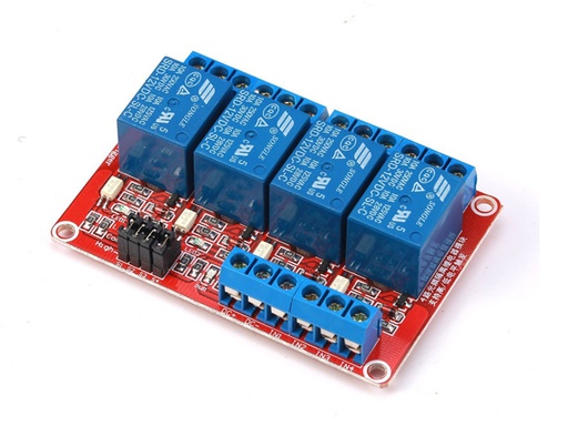 [KIT.M7.4RELAY] 4 Output Relay Module Works on 5V Signal (SKU#KIT.M7)