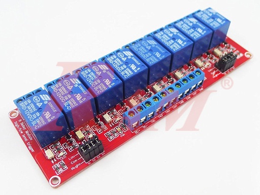 [KIT.M9.8RELAY.5V.LED] 8 Output Relay Module Works on 5V Signal (SKU#KIT.M9)