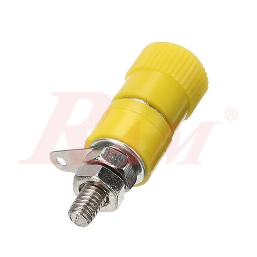 [AD35.YELLOW] Banana Female Plug 4mm - Yellow Color سوكت بنانا فيميل مقاس 4ملي لون اصفر