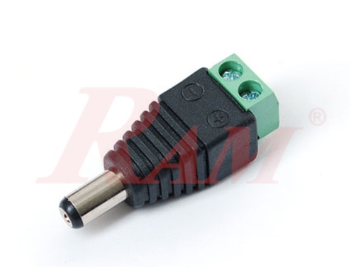 DC Male Power Plug 2.1mm To 2pin Screw Terminal Block