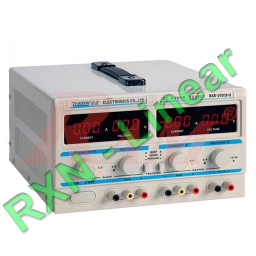 [PS.RXN305D.II] RXN305D-II Linear Triple Output DC Programmable Power Supply 0~30V 0~5A باور صبلاي معملي بالمحول متغير بالحماية 2 مخرج من 0 الي 30 فولت و من 0 الى 5 امبير + 1 مخرج ثابت 5 فولت 3 امبير
