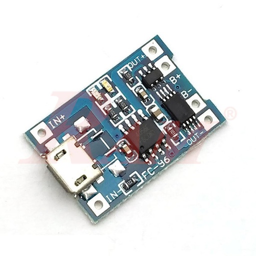 [KIT.LI.CHARGER.MICRO.TYPE] TP4056 USB Micro Lithium Battery Charger Module 1A With Battery Protection