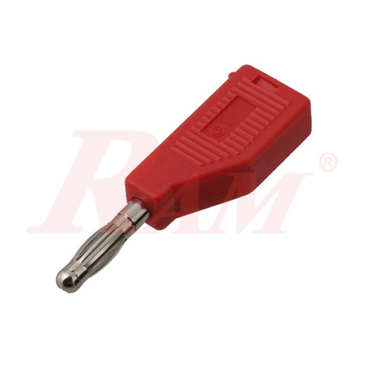 [AD88.RED] Stackable Banana Male Plug 4 mm - Red Color (AD88)