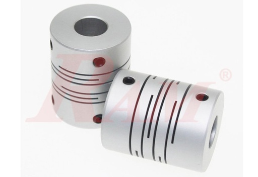[COUPLING.6.35X8MM] Aluminum Flexible Coupling Size L32xD25mm - Inner Diameters 6.35x8mm كوبلن الومنيوم