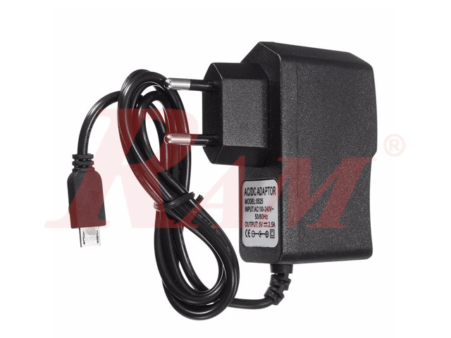 Wall Power Adapter Micro USB Output 5Vdc 3A | RAM Electronics website