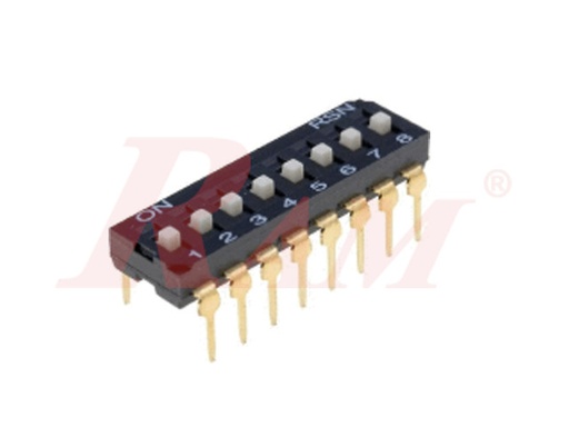 [DI08H.8WAY] DIP Switch 8 Way Long Leg - DI08H