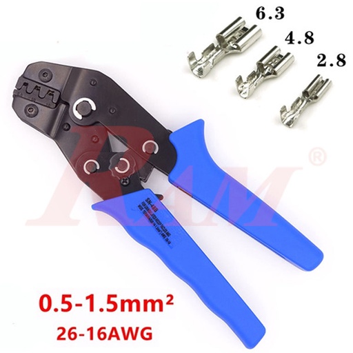 [SN.48B.CRIMPING.TOOL] بنسة ترملة للترامل الغير معزولة مقاسات من 0.50 الى 1.5 مم موديل SN-48B