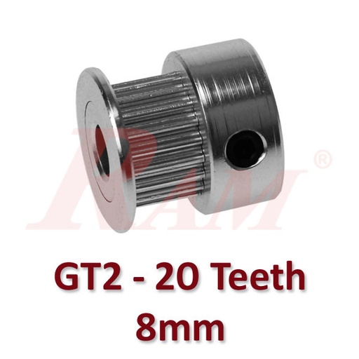 [GT2.8MM.20TEETH] GT2 / 20 Teeth Bore 8mm Timing Aluminum Pulley