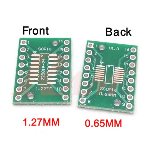 [DIP.PCB.SSOP16] SMD Adapter SOP16 & SSOP16 بوردة محول سيرفس 16 طرف