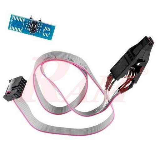 [SOP8.PCB.CROCODILE] ماسك اي سي سطحي تمساح بالسلك والبوردة