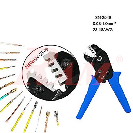 [SN.2549.CRIMPING.TOOL] SN-2549 Dupont 2.54, XH2.54 & JST Terminals Crimping Tool بنسة ترملة للترامل المفرد وترامل ال XH وال XH وال JST