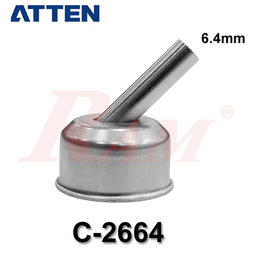 [ATTEN.NOZ.C2664] ATTEN® C-2664 Bent 45° Hot Air Nozzle for Soldering Stations سن بوز كاوية هوت اير 45 درجة