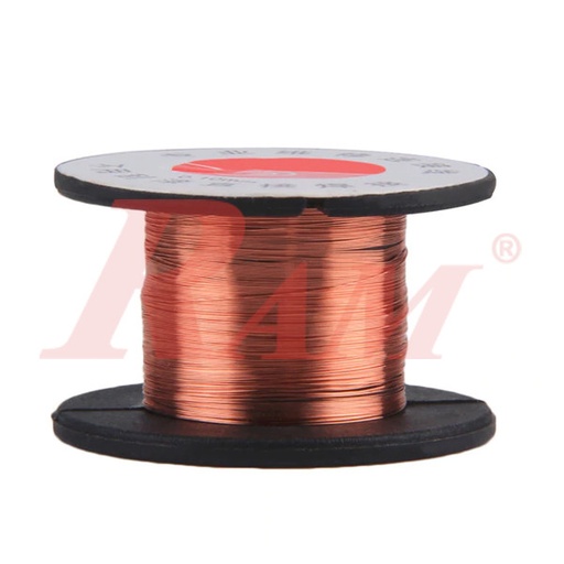 [COPPER.PPA.0.1MM] 0.1mm Weld Copper - Soldering Solder PPA Reel Wire بكرة سلك لحام نحاس قطر 0.1 مم