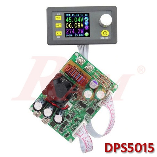 [DPS5015.NOR.ALL] DC-DC Step Down Converter - DPS5015 Programmable Power Supply Buck Voltage Converter With Color LCD Voltmeter 50V 15A محول شاشة وبوردة كامل خافض للجهد قابل للبرمجة مع خاصية فصل وحماية للتيار والفولت