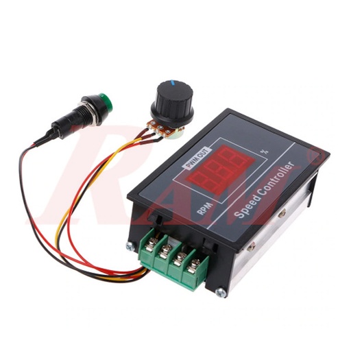 [KIT.PWM.30A.LCD] PWM 30A Motor Speed Control Switch Manual (6Vdc to 60Vdc) دائرة تخفيض سرعة ماتور جهد مستمر - قدرة 30 امبير بالشاشة