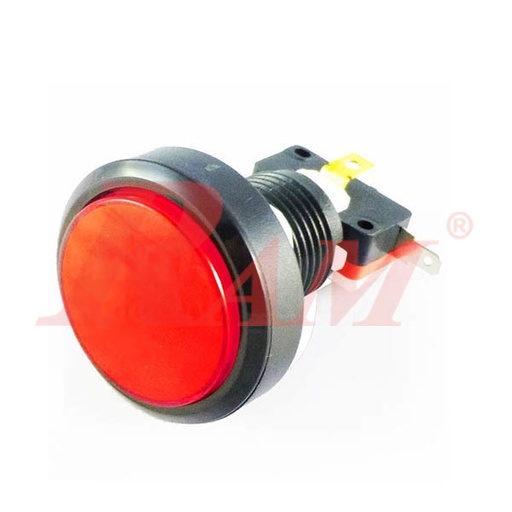 [PB.ARCADE.45MM.12V.R] Arcade Style 45mm Big Round Push Button With Red LED Light