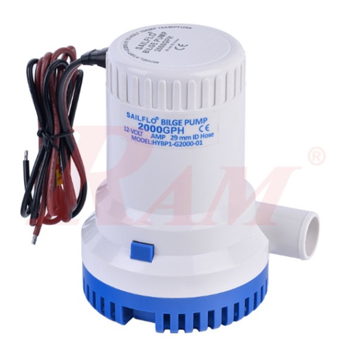Liquid Pump - 2000GPH (12Vdc) Bilge Pump