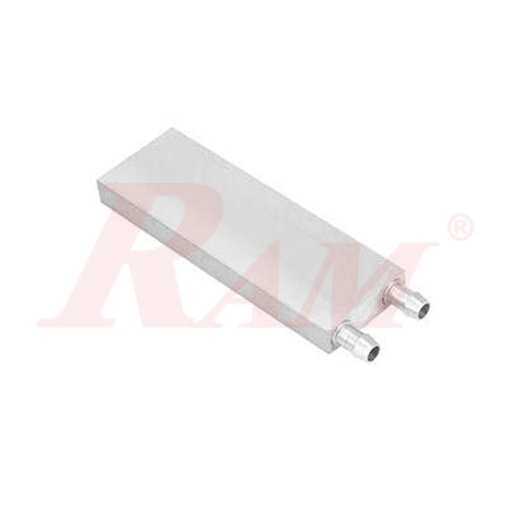 [HS.10080.120MM] Aluminum Water Block 120x40 mm For Thermoelectric Cooler (Peltier) بلوك تبريد مائي الومنيوم لبيلتيير 120×40 مم