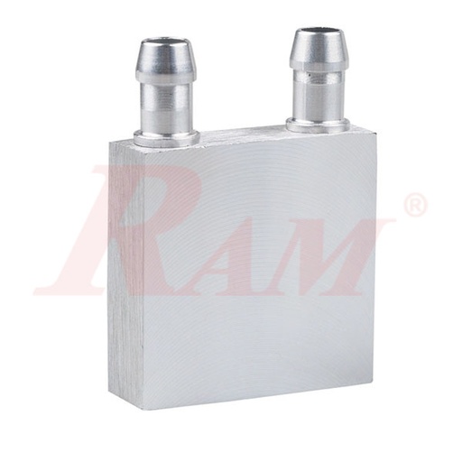 [HS.10080.40MM] Aluminum Water Block 40x40 mm For Thermoelectric Cooler (Peltier) بلوك تبريد مائي الومنيوم لبيلتيير 40×40 مم