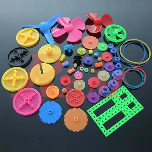 [RO.GEAR.55.COLOR] 55 Type Colorful Mixed Plastic Gears - For General Use (SKU#GR55)