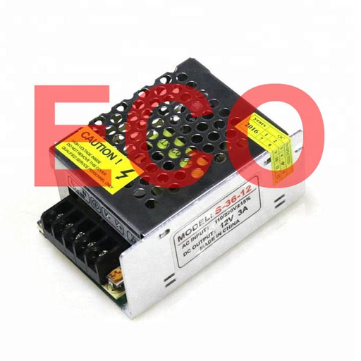 [SMPS.ECO.12V.3A] Eco SMPS Output +12Vdc/3A Input 220Vac