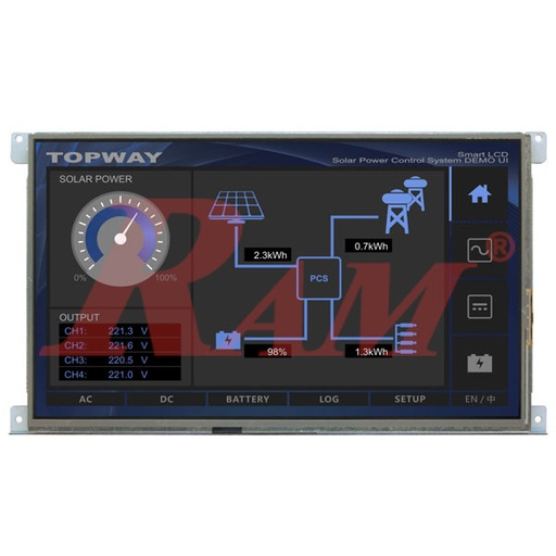 [HMT101ATA.C] HMT101ATA-C LCD 10.1" TOPWAY بدون فريم