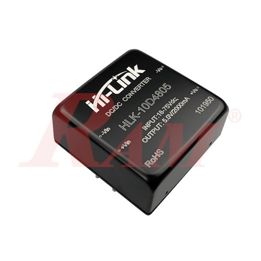 [DC.DC.HLK.10D4805] DC-DC Power Module 10W Input Voltage (18~75Vdc) Output Voltage 5Vdc/2000mA (URB4805YMD-10WR3)