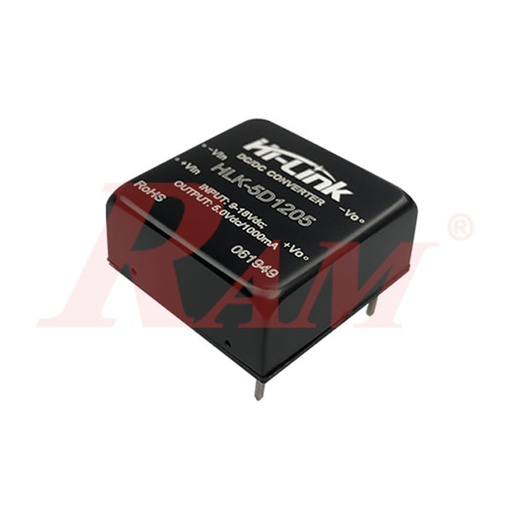 [DC.DC.HLK.5D1205] DC-DC Power Module 5W Input Voltage (9~18Vdc) Output voltage 5Vdc/1000mA (VRB1205YMD-5WR3)