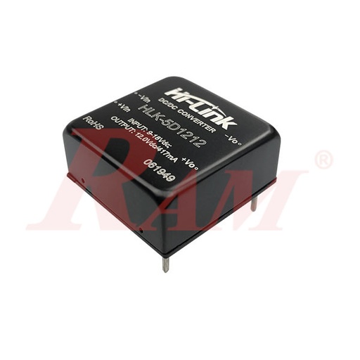 [DC.DC.HLK.5D1212] DC-DC Power Module 5W Input Voltage (9~18Vdc) Output voltage 12Vdc/420mA (HLK-5D1212)