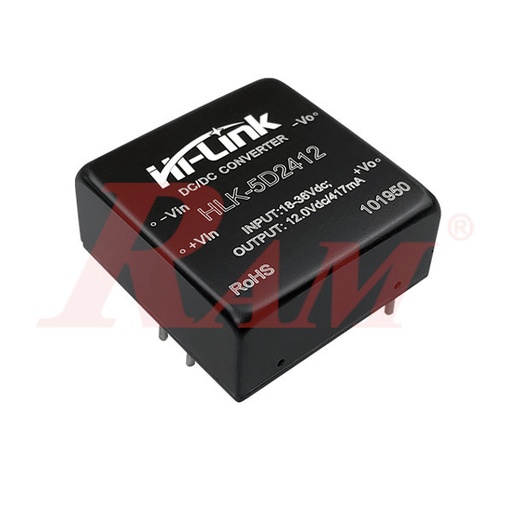 [DC.DC.HLK.5D2412] DC-DC Power Module 5W Input Voltage (18~36Vdc) Output Voltage 12Vdc/420mA (HLK-5D2412)