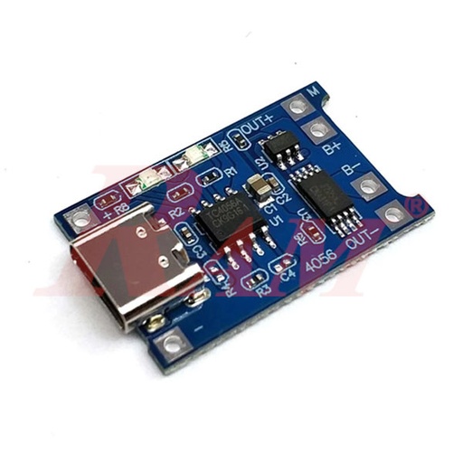 [KIT.LI.CHARGER.C.TYPE] TP4056 USB Type C Lithium Battery Charger Module 1A With Battery Protection