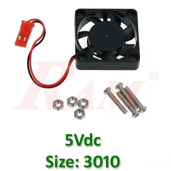 Cooling Fan 5Vdc 3010 For Raspberry Pi - Size 30x30x10mm | RAM ...