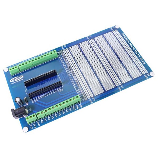 [ARDUINO.SH.NANO.WORK.AREA] Arduino Shield Working Area for NANO Project Board اردوينو شيلد نانو مع روزيتات وبوردة للحام المكونات