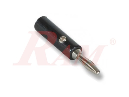 [AD38.BLACK] Banana Male Plug 4 mm - Black Color (AD38) سوكت بنانا ميل مقاس 4ملي لون اسود