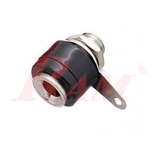 [AD34.SHORT.BLACK] Banana Female Plug 4mm - Short - Black Color