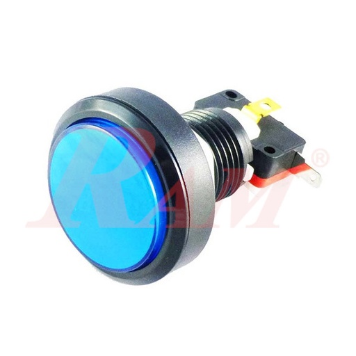 [PB.ARCADE.45MM.12V.B] Arcade Style 45mm Big Round Push Button With Blue LED Light