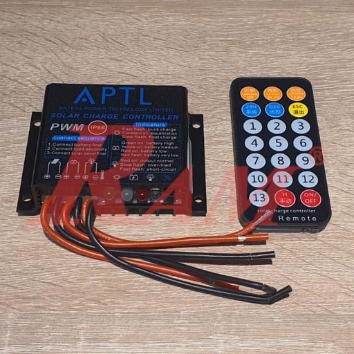 [SC.IR1220] IR-1220 PWM Solar Charge Controller IP68 12V/24V 20A With IR Remote Control
