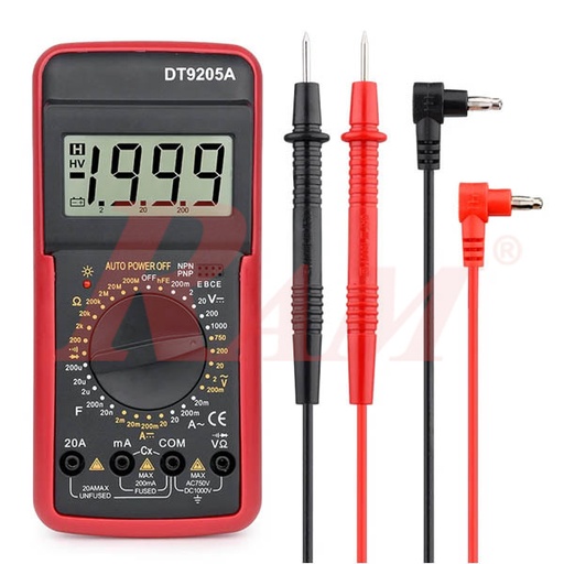 [AVO.DT9205A.HOPSON] DT9205A Digital Multimeter Basic Model MT-1000 افوميتر قياس كهرباء مقومات مكثفات متعدد رقمي