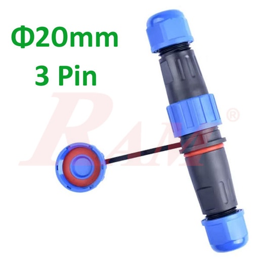 [LD20.3PIN] LD20-Docking IP67 - 3pin  Waterproof Dustproof Connector - Water Depth 1m