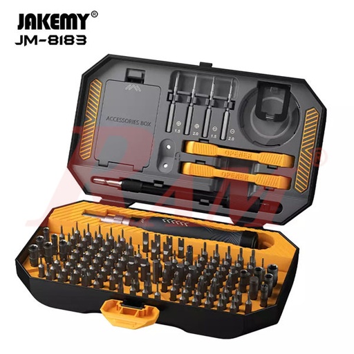 [SCREW.JKM8183] JAKEMY® JKM8183 - 145 in 1 Professional Screwdriver Set طقم مفكات متعدد احترافي 145 في 1 ماركة