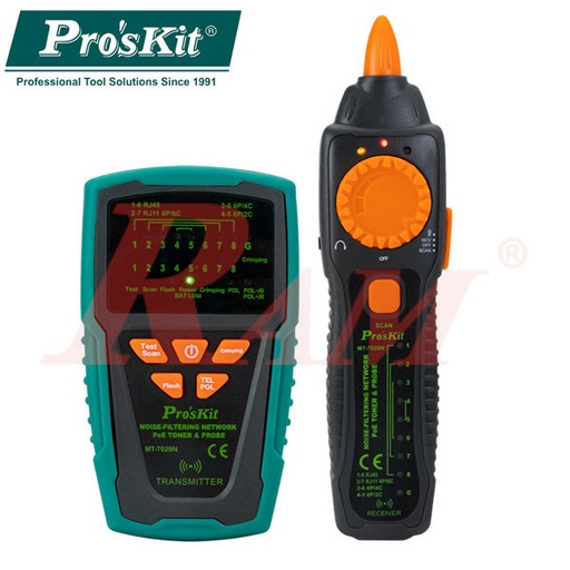 [MT7029N.CABLE.TESTER] Pro'sKit® MT-7029N Noise-Filtering Network PoE Toner & Probe Kit