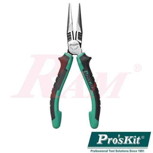 [1PK709DS.LONG.NOSE.PLIER] Pro'sKit® 1PK-709DS Dual Color Long Nose Plier 166mm