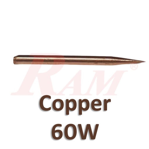 [TIP.CU60W.COPPER] TIP Copper CU60W - General 60W Soldering Irons Replacement Tip نحاس