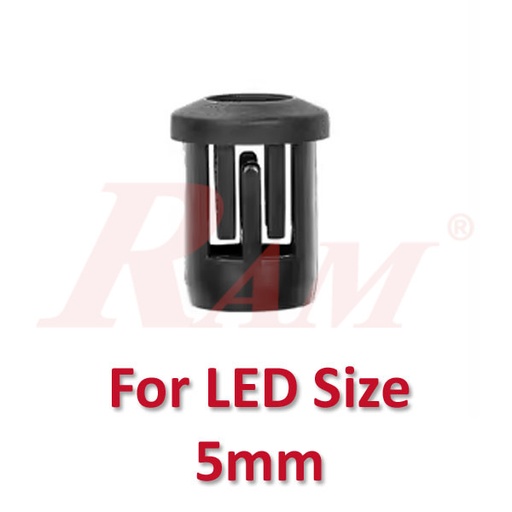 [COVER.LED.PLASTIC.5MM] LED 5mm Plastic Cover - LED Bezel Holder جراب ليد بلاستيك 5 ملم