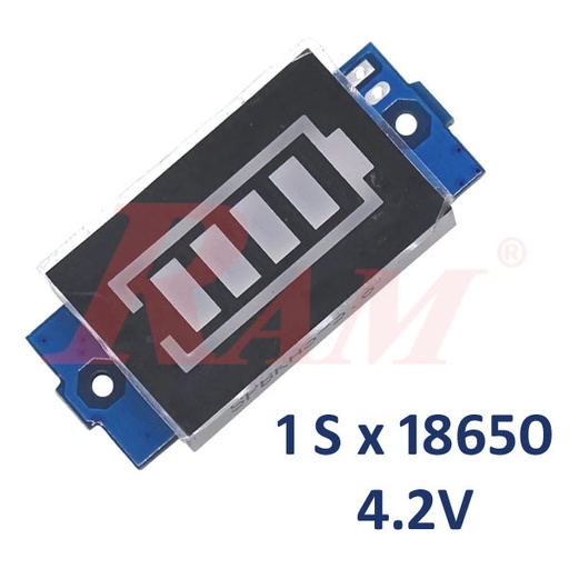 [KIT.INDICATOR.1S.18650] Lithium 1S 18650 Battery Capacity Indicator Module