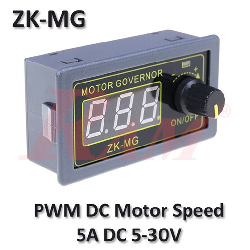 [KIT.PWM.ZKMG.PANEL] ZK-MG PWM 5A 150W Motor Speed Control Switch Manual (5Vdc to 30Vdc) Panel Shape