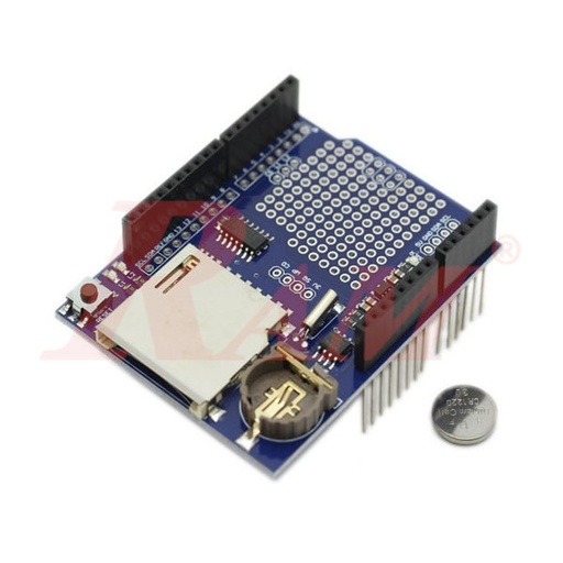 [ARDUINO.SH.DATA.LOGGER] Arduino Shield - Logging Recorder Data Logger Module V1.0 - With Battery