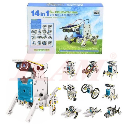 [KIT.DIY.SOLAR.14IN1] DIY Solar 14 In 1 Educational Robot Kit