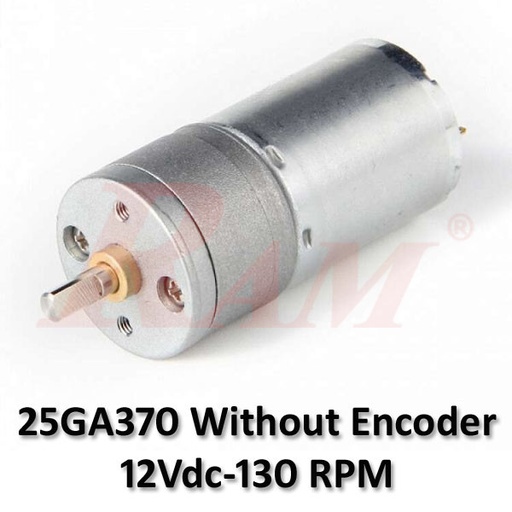[DC.JGA25-370-12V.130RPM] Without Encoder 25GA370 DC Geared Motor 12Vdc 130 rpm