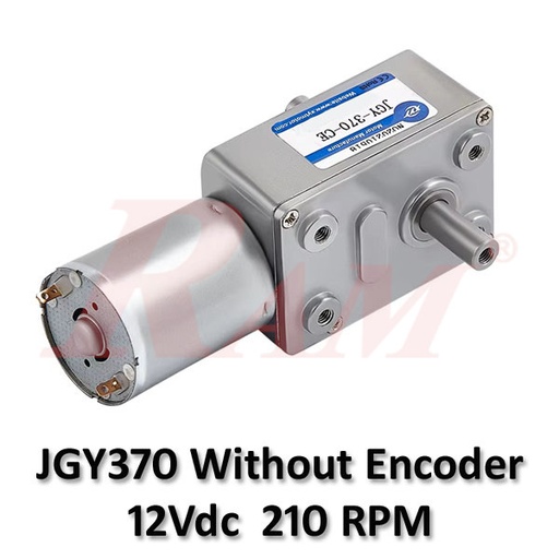[DC.JGY370.12V210R] Hollow Shaft JGY370 DC Geared Motor 12Vdc 210 rpm High Torque